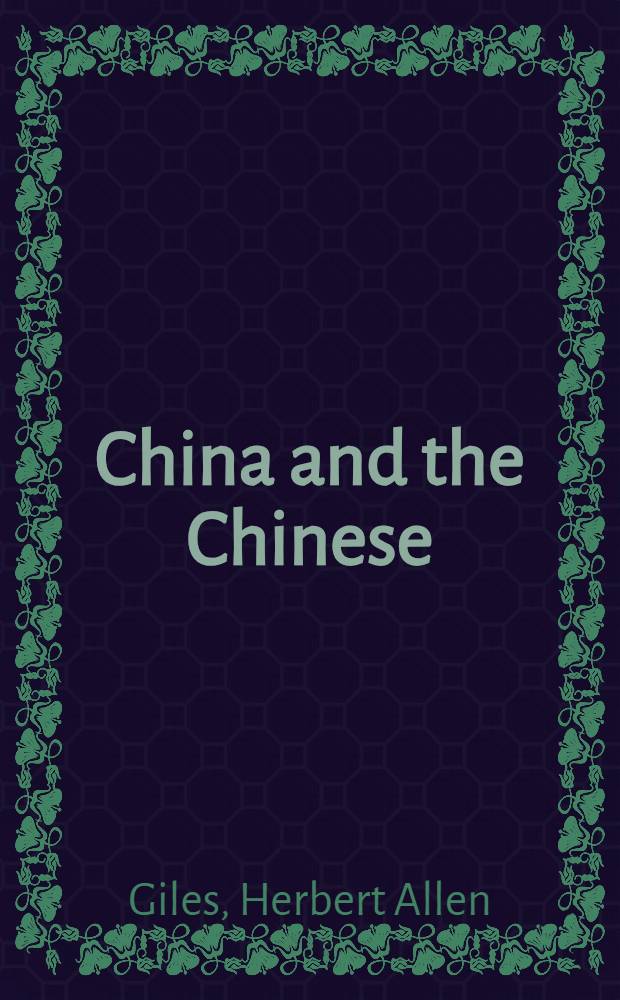 China and the Chinese