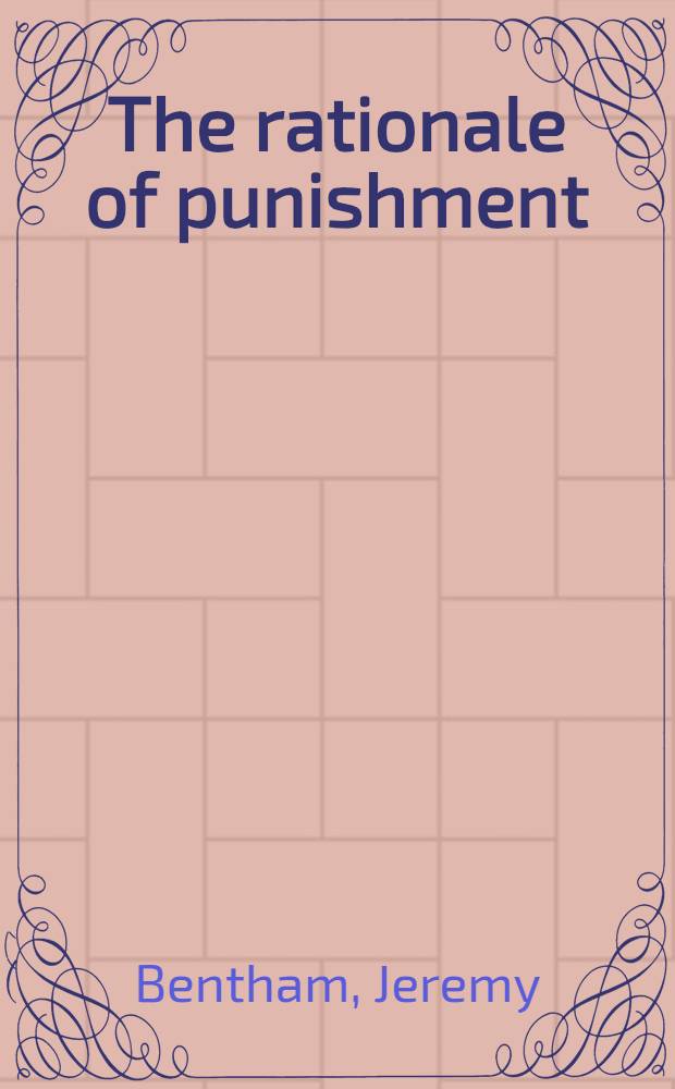 The rationale of punishment