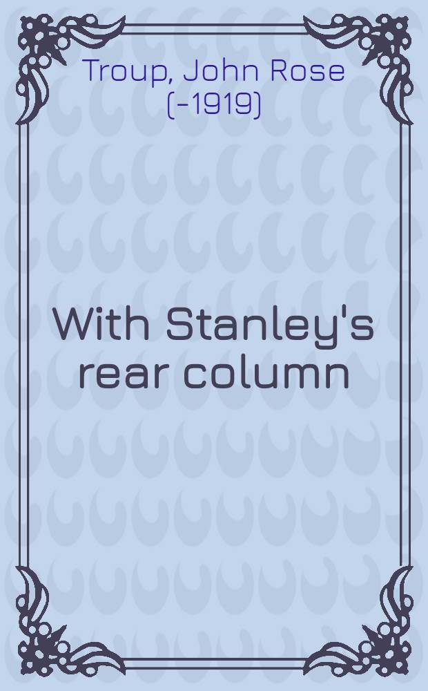 With Stanley's rear column