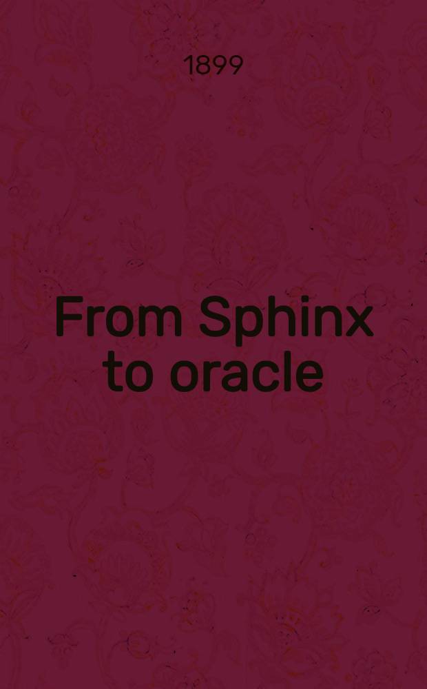 From Sphinx to oracle; through the Libyan desert to the oasis of Jupiter Ammon