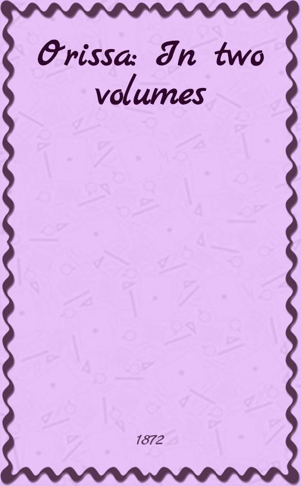 Orissa : In two volumes