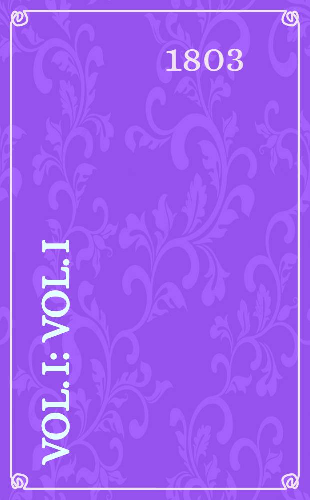 Vol. I : Vol. I