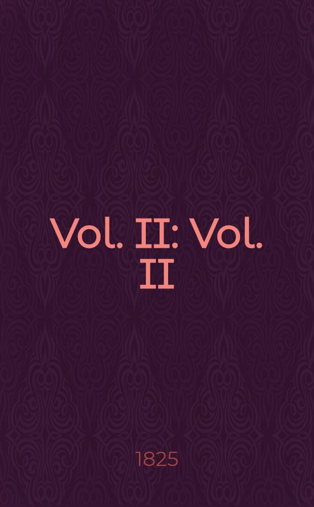 Vol. II : Vol. II