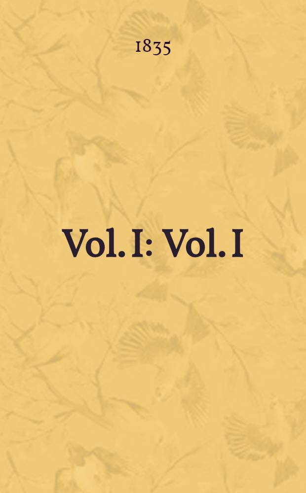 Vol. I : Vol. I