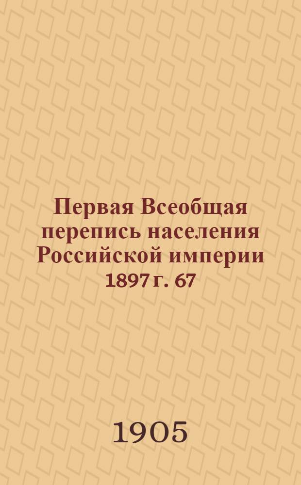 Первая Всеобщая перепись населения Российской империи 1897 г. 67 : Ставропольская губерния