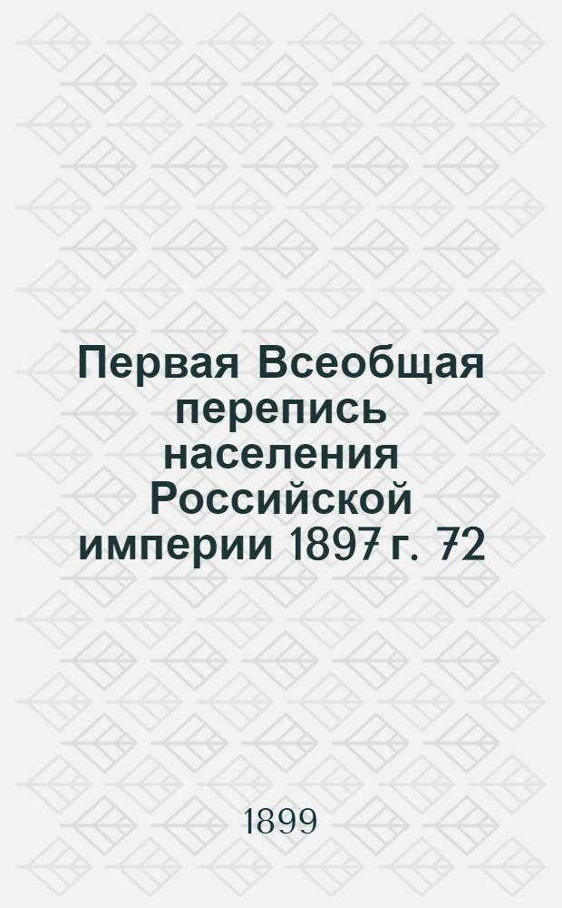 Первая Всеобщая перепись населения Российской империи 1897 г. 72 : Амурская область