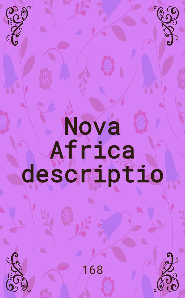 Nova Africa descriptio