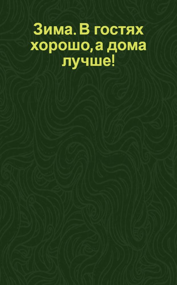 Зима. В гостях хорошо, а дома лучше! : открытое письмо
