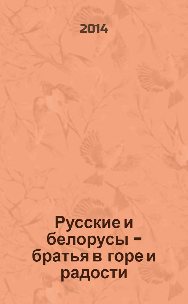 Русские и белорусы - братья в горе и радости
