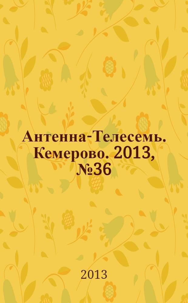 Антенна-Телесемь. Кемерово. 2013, № 36 (594)