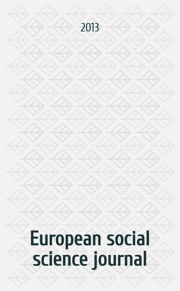 European social science journal : международный научный журнал. 2013, 2 (30)