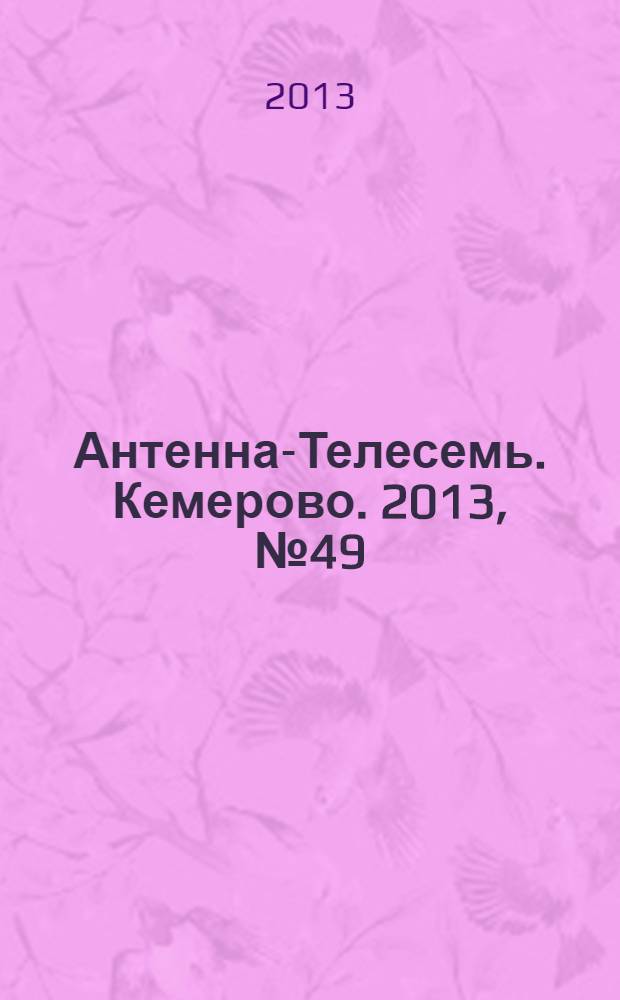 Антенна-Телесемь. Кемерово. 2013, № 49 (567)