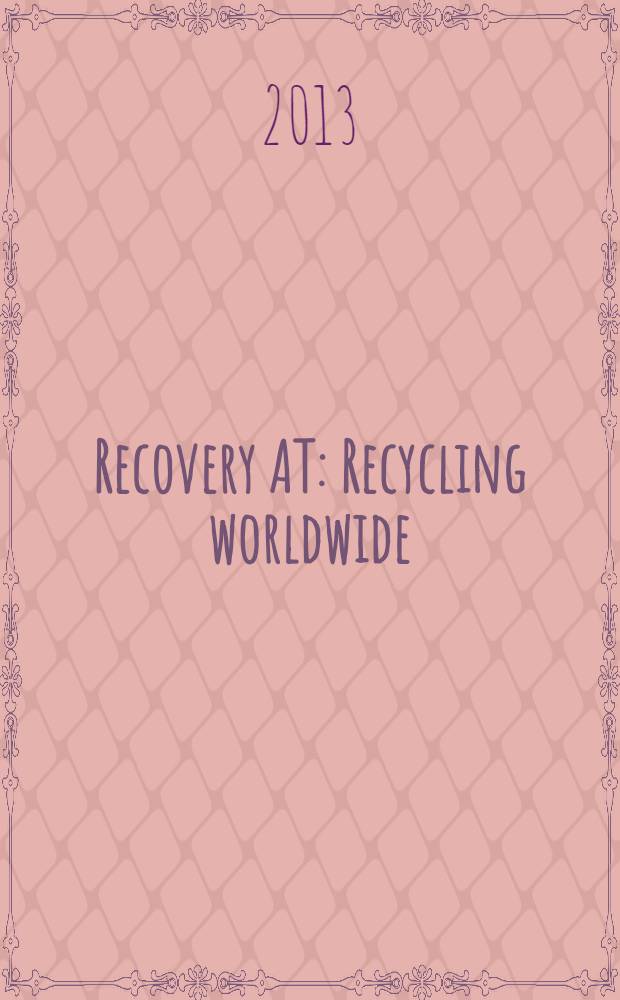 Recovery AT : Recycling worldwide : russian edition