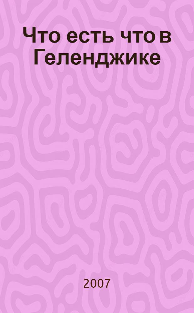 Что есть что в Геленджике : Карта-схема