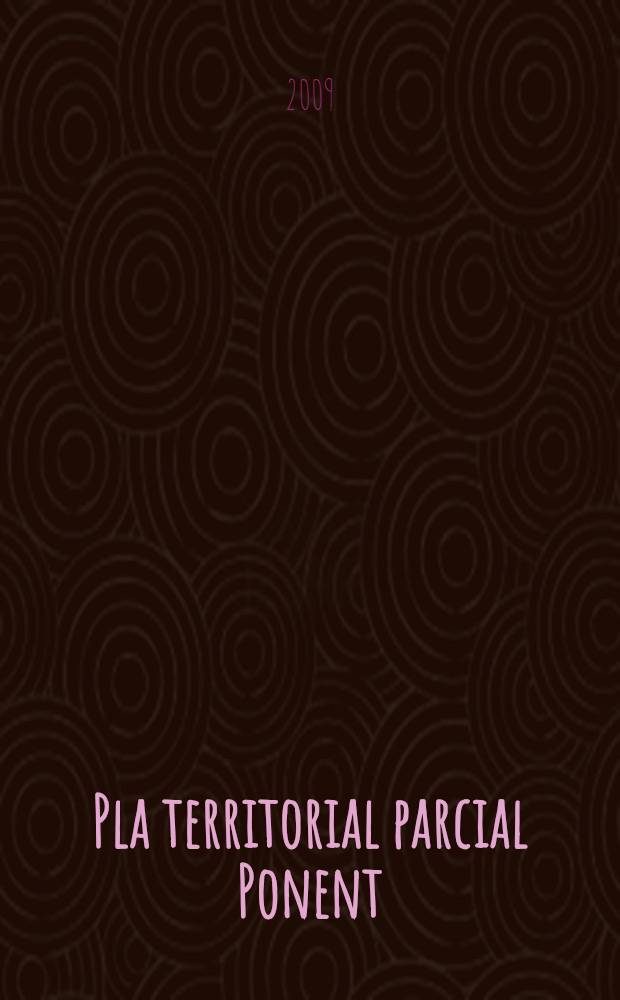 Pla territorial parcial Ponent (Terres de Lleida)