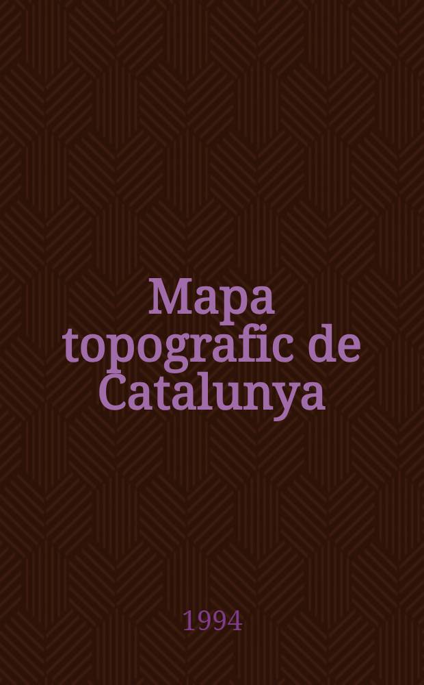 Mapa topografic de Catalunya
