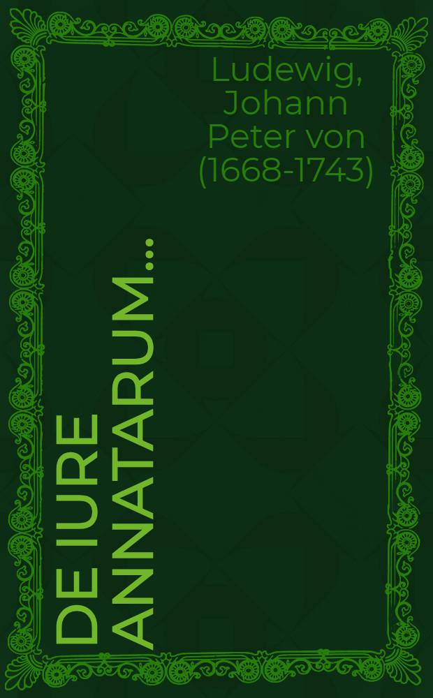 ... De iure annatarum ...
