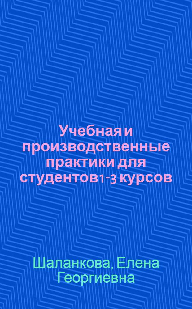 Учебная и производственные практики для студентов 1-3 курсов : (электронное учебное пособие) : методические указания для студентов очной формы обучения направления 081100 "Государственное и муниципальное управление"