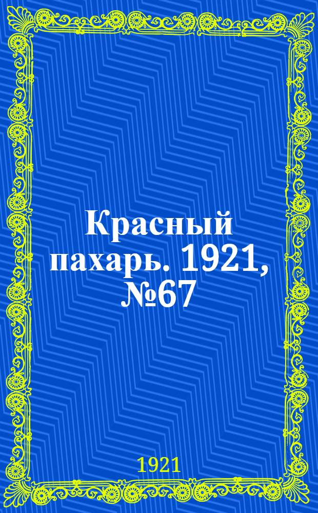 Красный пахарь. 1921, №67 (26 июл.)
