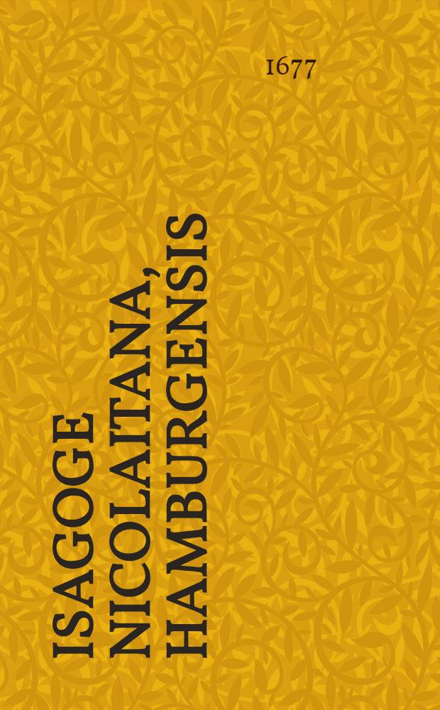 Isagoge Nicolaitana, Hamburgensis : Die Erste Anzugs und Einführungs-Predigt, über den Textum, aus dem Propheten Jona VII. 1, 2. ... bey ... St. Nicolai in Hamburg ... gehalten, und zum Truck übergeben // Diaplus Albiacus