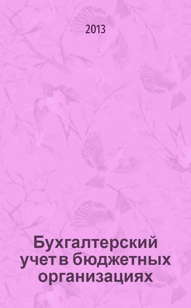 Бухгалтерский учет в бюджетных организациях : учебное пособие