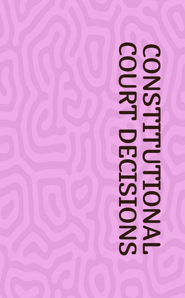 Constitutional Court decisions