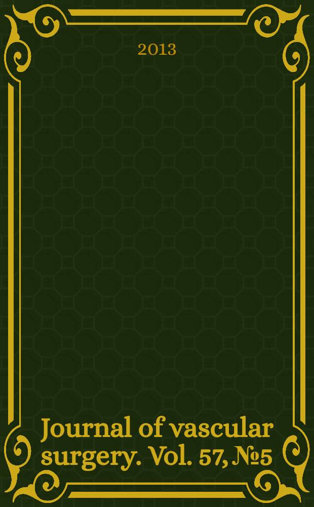 Journal of vascular surgery. Vol. 57, № 5