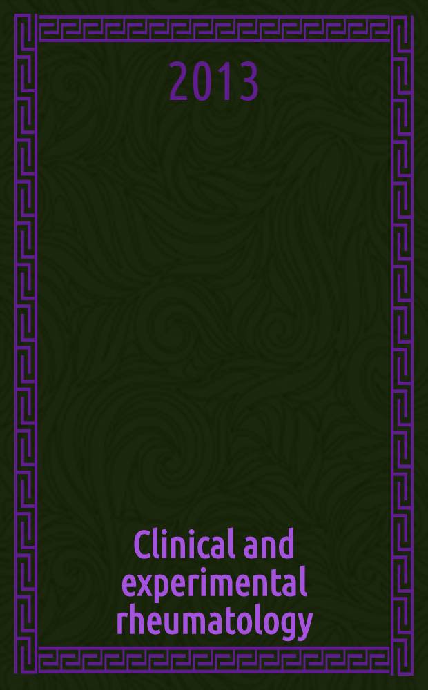 Clinical and experimental rheumatology : An Intern. j. of rheumatic a. connective tissue diseases. Vol. 31, № 5