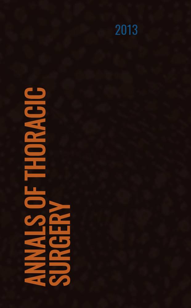 Annals of thoracic surgery : Offic. j. of the Soc. of thoracic surgeons a. the Southern thoracic surgical assoc. Vol. 96, № 1