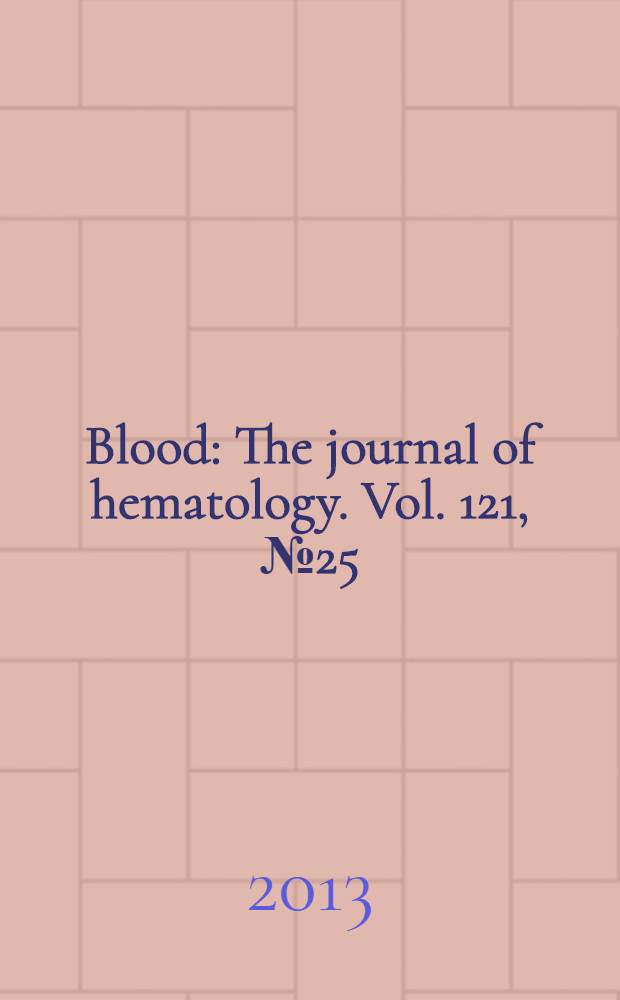 Blood : The journal of hematology. Vol. 121, № 25