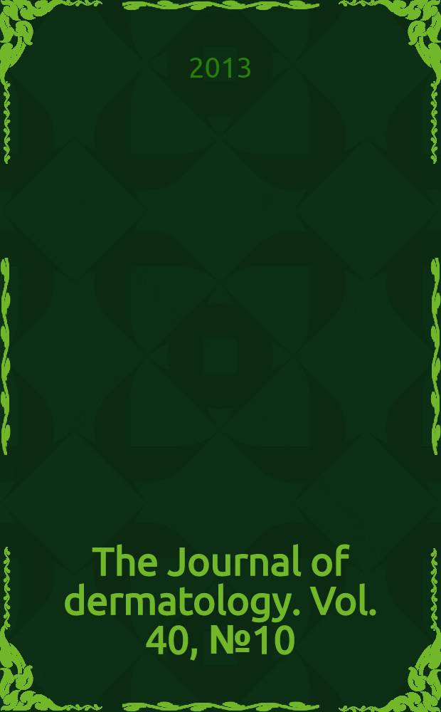 The Journal of dermatology. Vol. 40, № 10