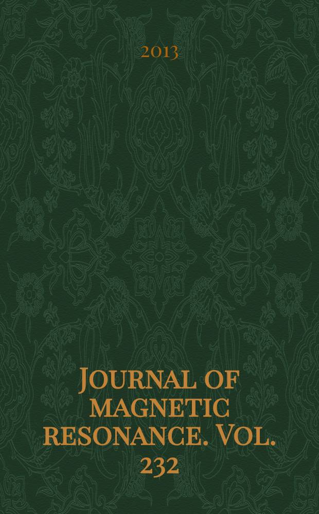 Journal of magnetic resonance. Vol. 232
