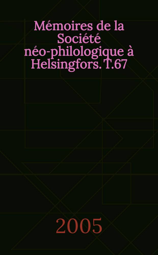 Mémoires de la Société néo-philologique à Helsingfors. T.67 : The dialogue ov love...
