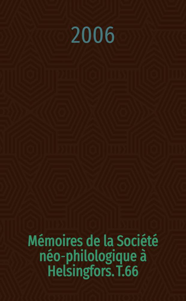 Mémoires de la Société néo-philologique à Helsingfors. T.66 : Dialog language use