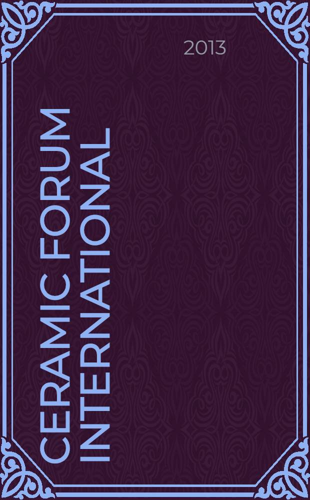 Ceramic forum international : Berichte der Deutschen keramischen Ges. Ztschr. für die keramische Industrie u. Forschung. Offiz. Organ der Deutschen keramischen Ges. Bd. 90, № 11/12