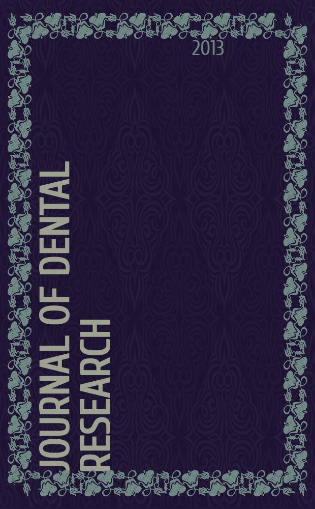Journal of dental research : Off. publ. of the Intern. ass. for dental research. Vol. 92, № 9