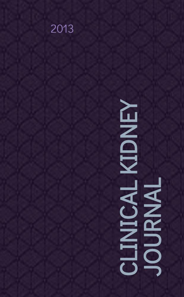 Clinical kidney journal : CKJ official publication of the European renal association - European dialysis and transplant association incorporating proceedings of the European renal association - European dialysis and transplant association. Vol. 6, № 4