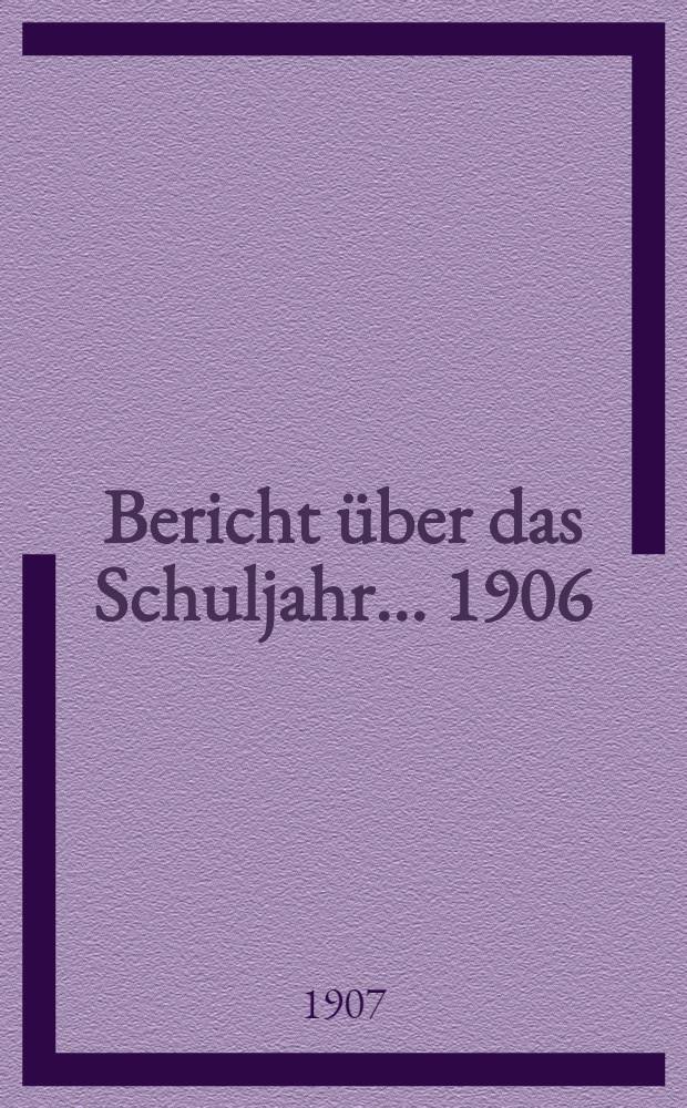 Bericht über das Schuljahr... 1906/7