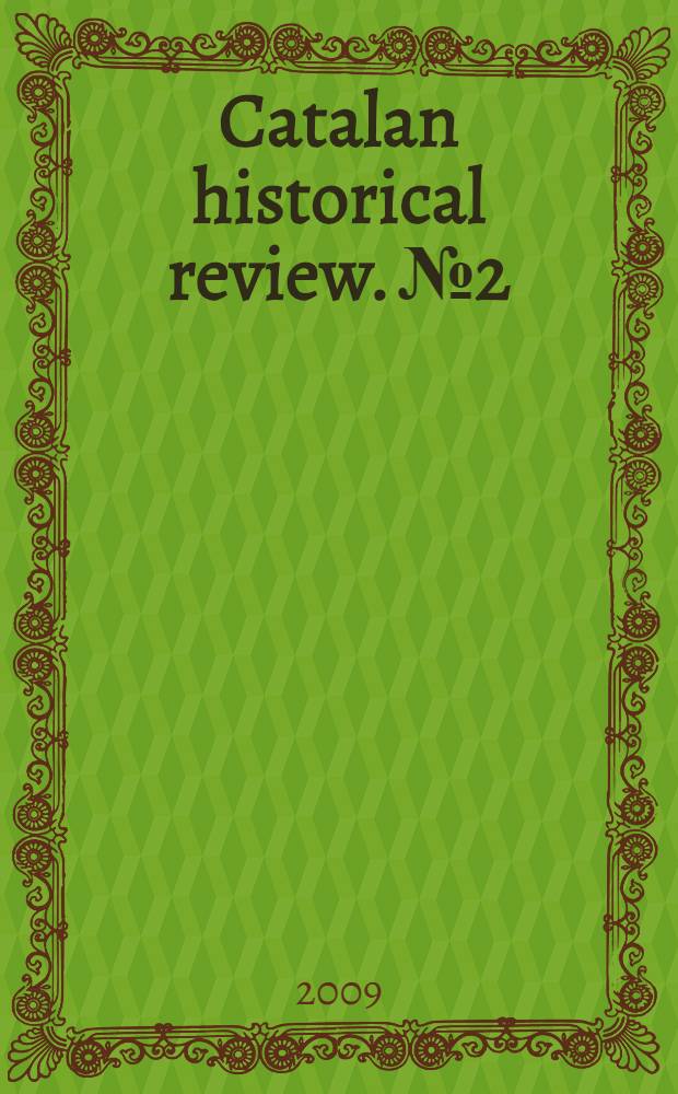 Catalan historical review. № 2
