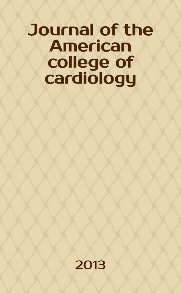 Journal of the American college of cardiology : JACC. Vol. 62, № 4