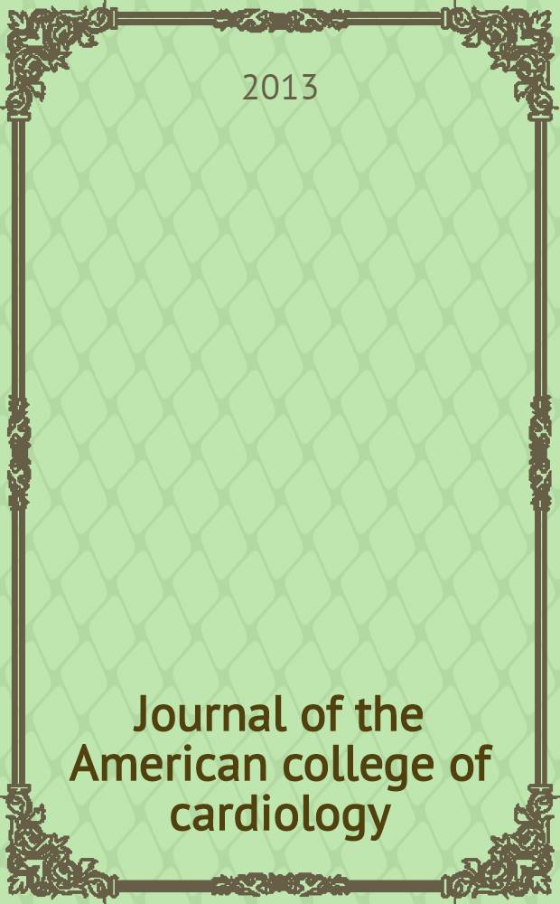 Journal of the American college of cardiology : JACC. Vol. 62, № 6
