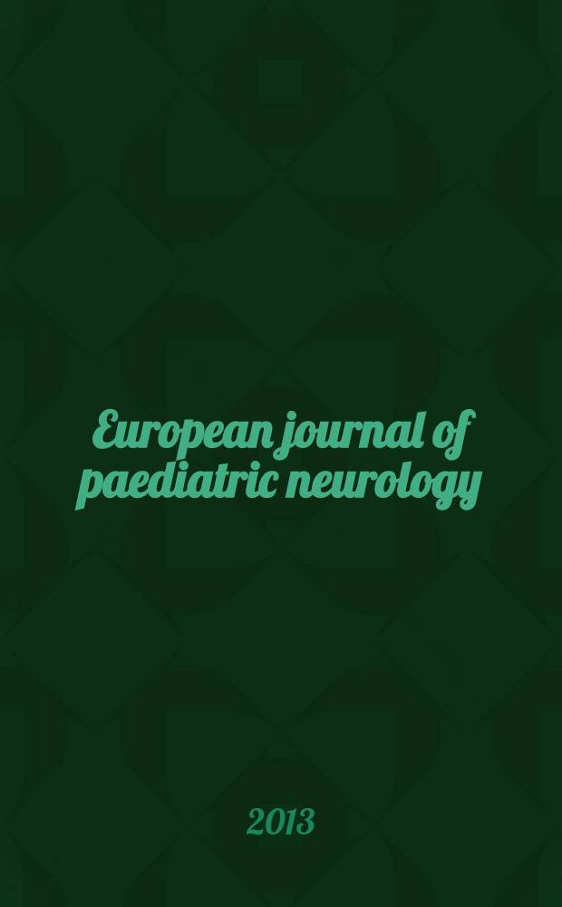 European journal of paediatric neurology : EJPN official journal of the European paediatric neurology society. Vol. 17, № 4