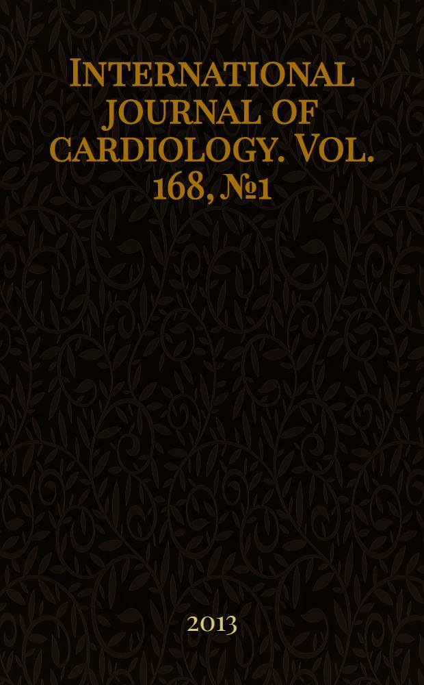 International journal of cardiology. Vol. 168, № 1