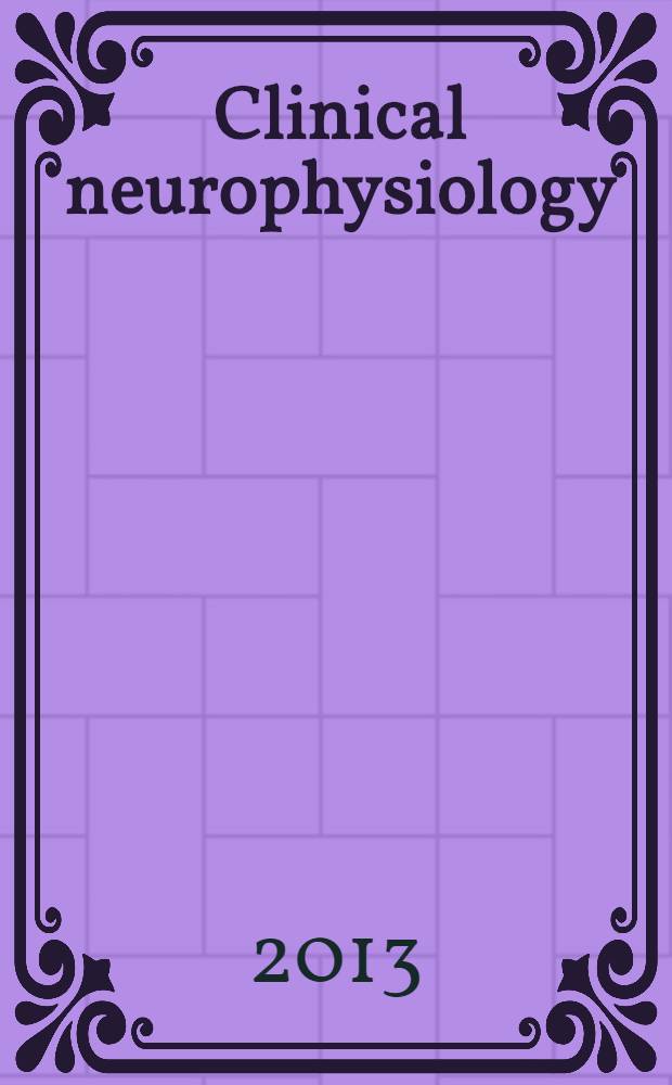 Clinical neurophysiology : Off. j. of the Intern. federation of clinical neurophysiology. Vol. 124, № 8