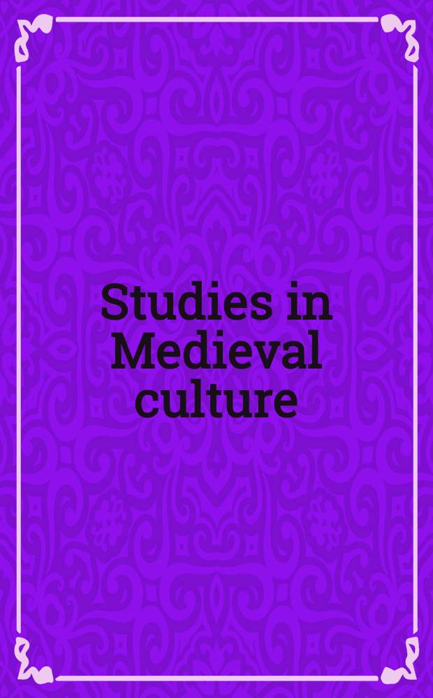 Studies in Medieval culture : Medieval institute publications is a program of the Medieval institute, College of arts and sciences. 49 : Church and society in late Byzantium = Церковь и общество в поздней Византии