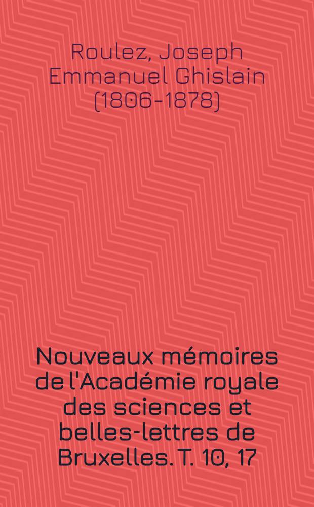 Nouveaux mémoires de l'Académie royale des sciences et belles-lettres de Bruxelles. T. 10, [17] : Sur le mythe de Dédale considéré par rapport a l'origine de l'art Grec = Миф о Дедале рассматриваться в связи с происхождением греческого искусства