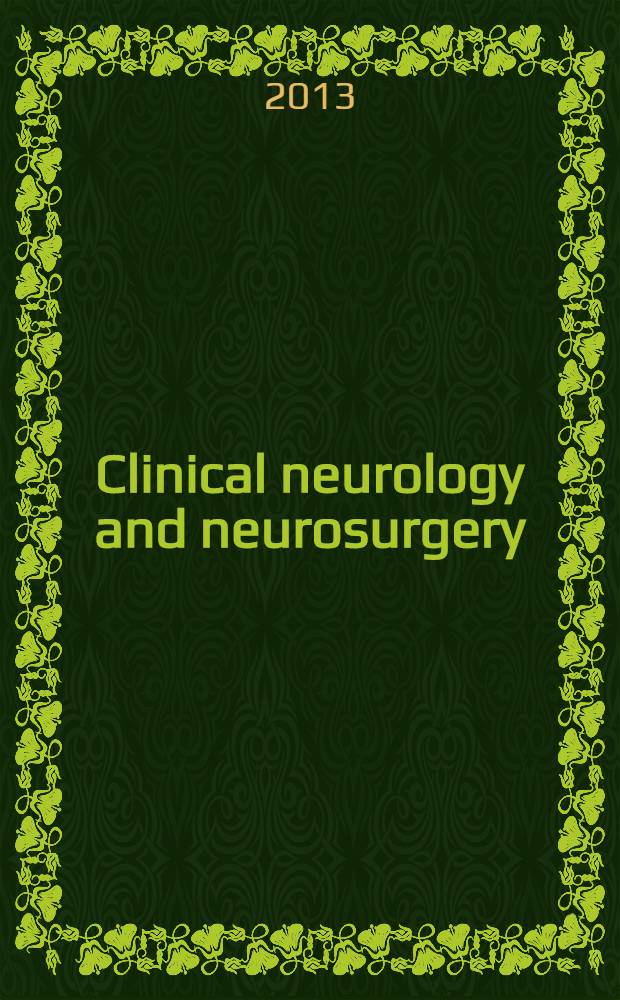 Clinical neurology and neurosurgery : J. of Netherlands soc. of neurology a. the Netherlands soc. of neurosurgeons. Vol. 115, № 9
