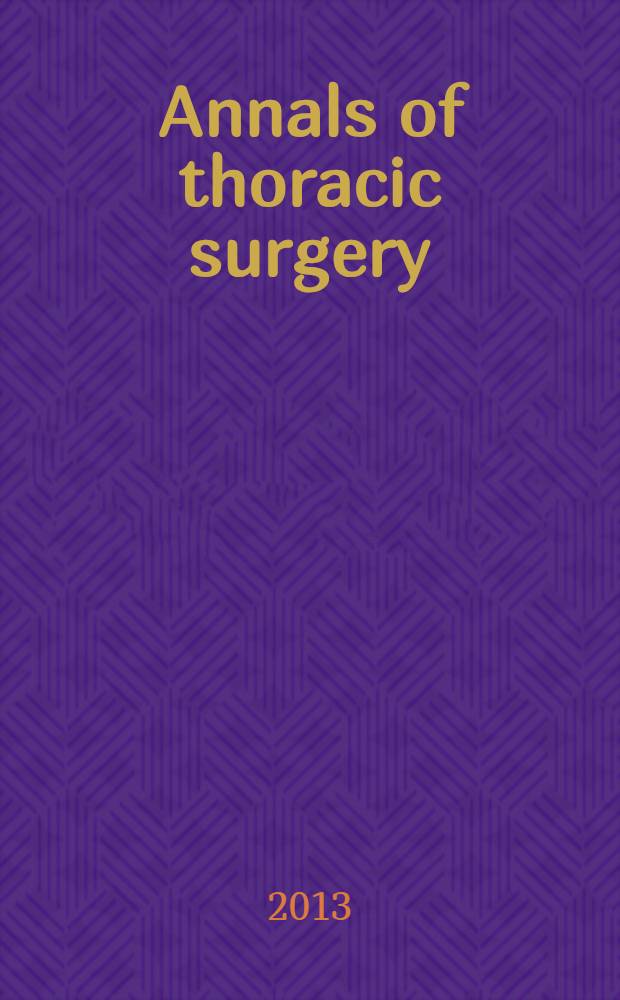 Annals of thoracic surgery : Offic. j. of the Soc. of thoracic surgeons a. the Southern thoracic surgical assoc. Vol. 96, № 5