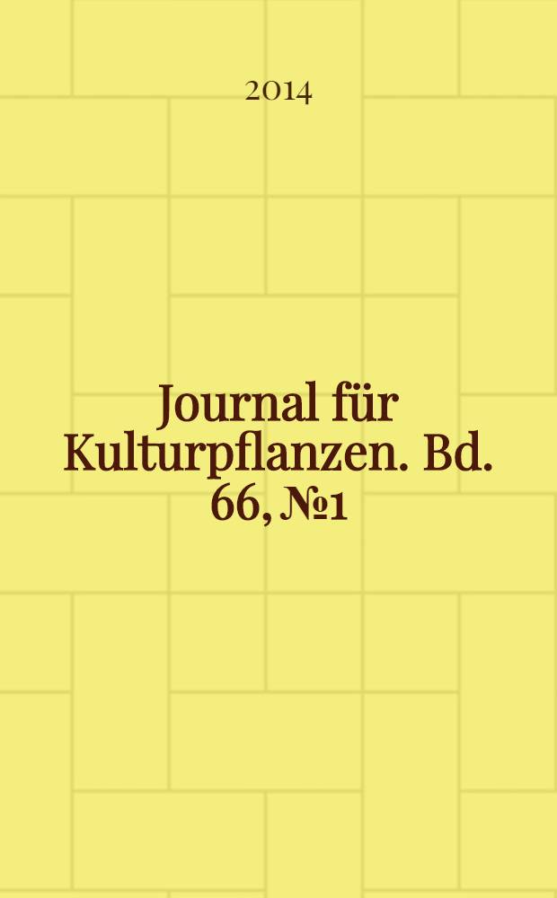 Journal für Kulturpflanzen. Bd. 66, № 1