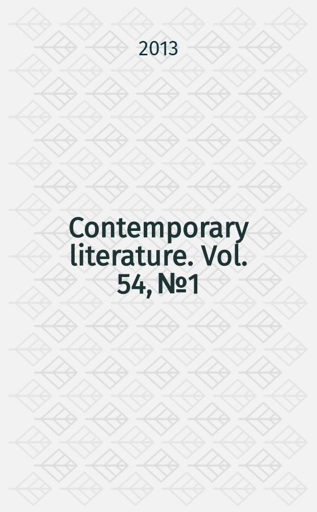 Contemporary literature. Vol. 54, № 1